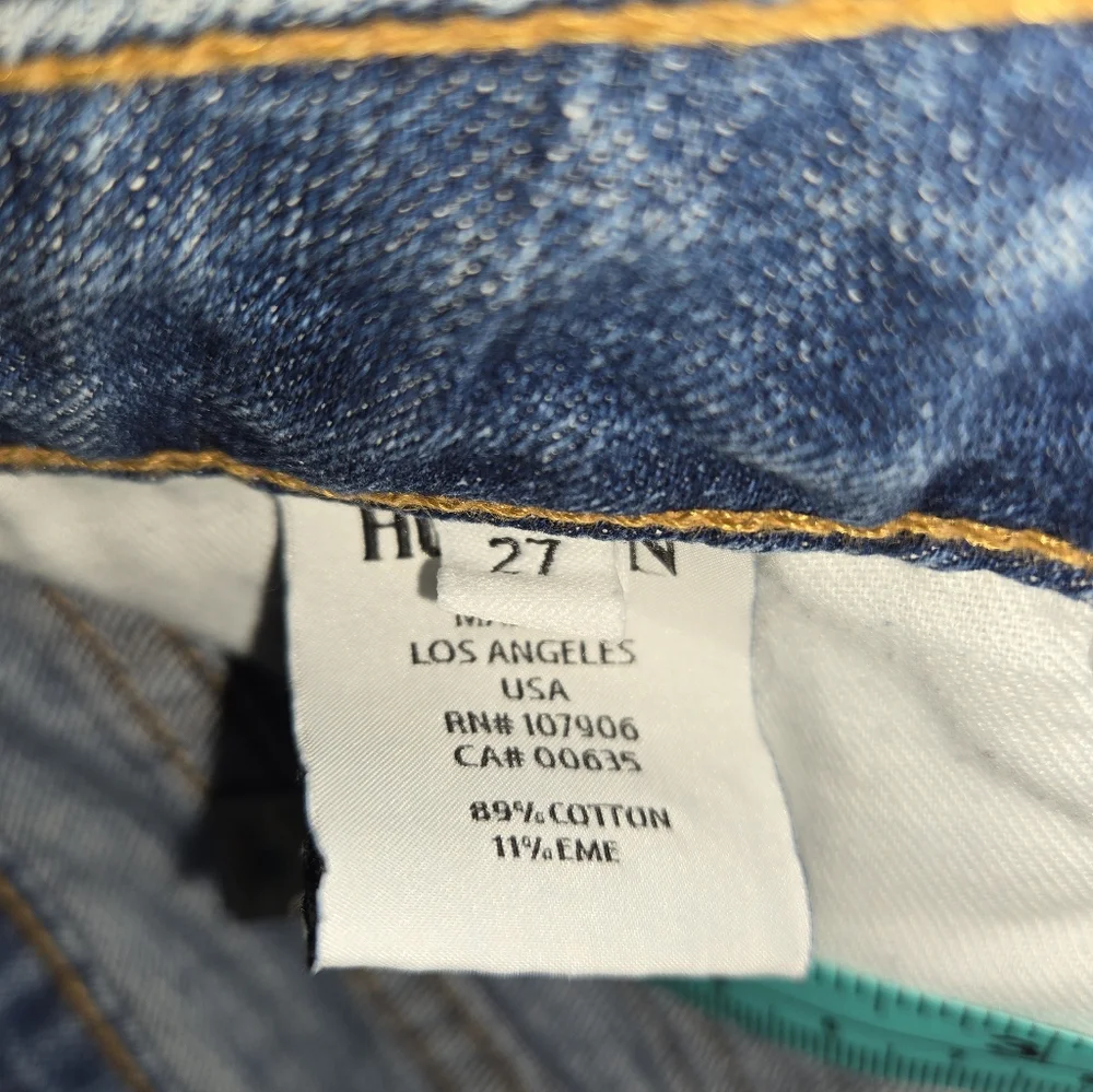 ​Hudson Ferris Flare Jeans Distressed Blue Denim Size 27